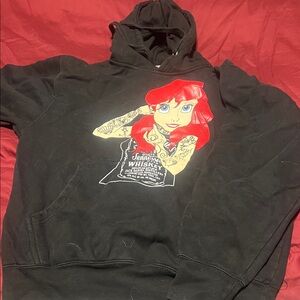 Black Hoodie Ariel and Tennessee Whiskey shirt with Tattoos